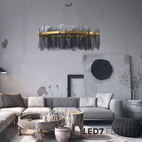 Loft Industry Modern - Leaf Circle PV Chandelier